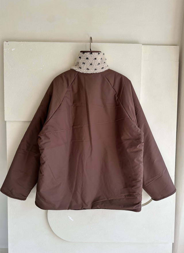 BS 圓點雙面羊羔絨外套 (雙面可穿)-兩色