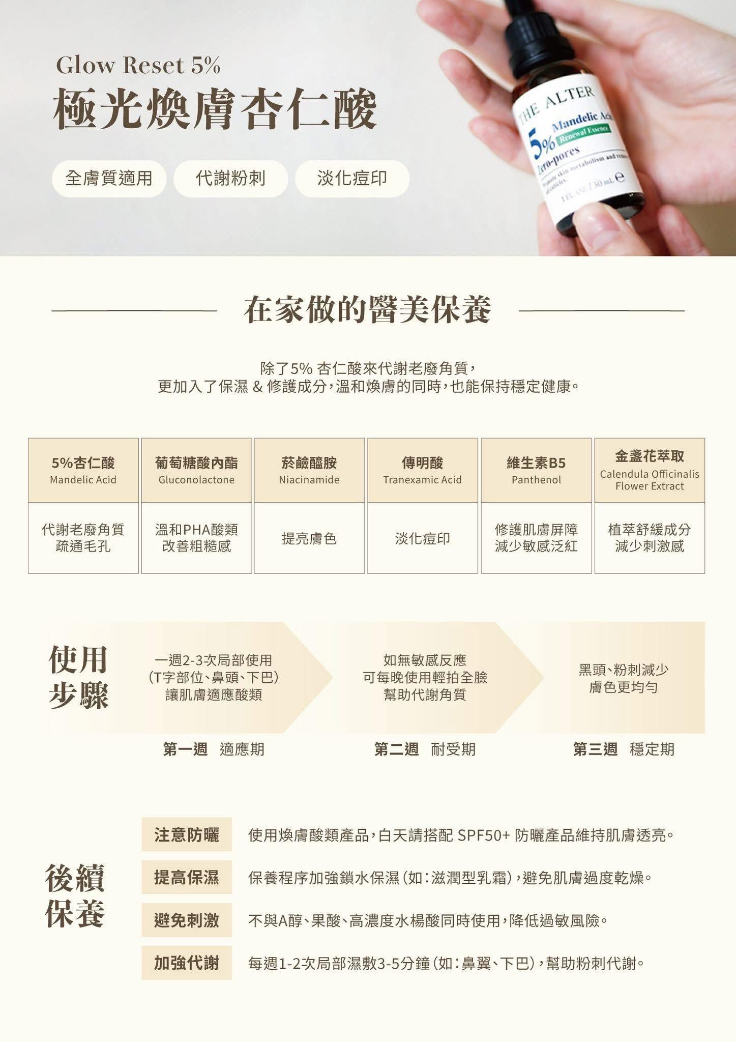 洋洋推薦杏仁酸-單瓶