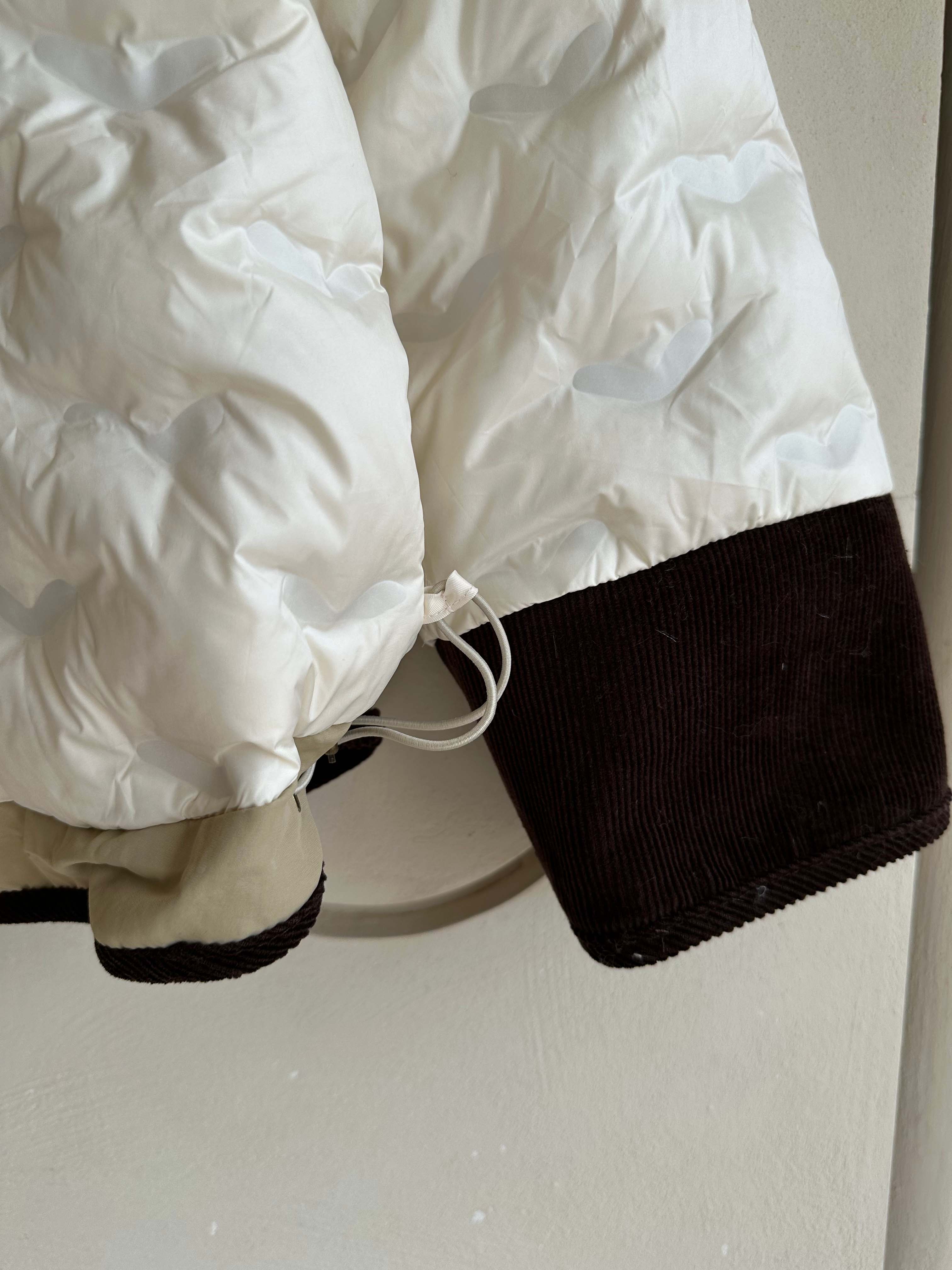 韓國撞色鴨絨外套-毛領不可拆