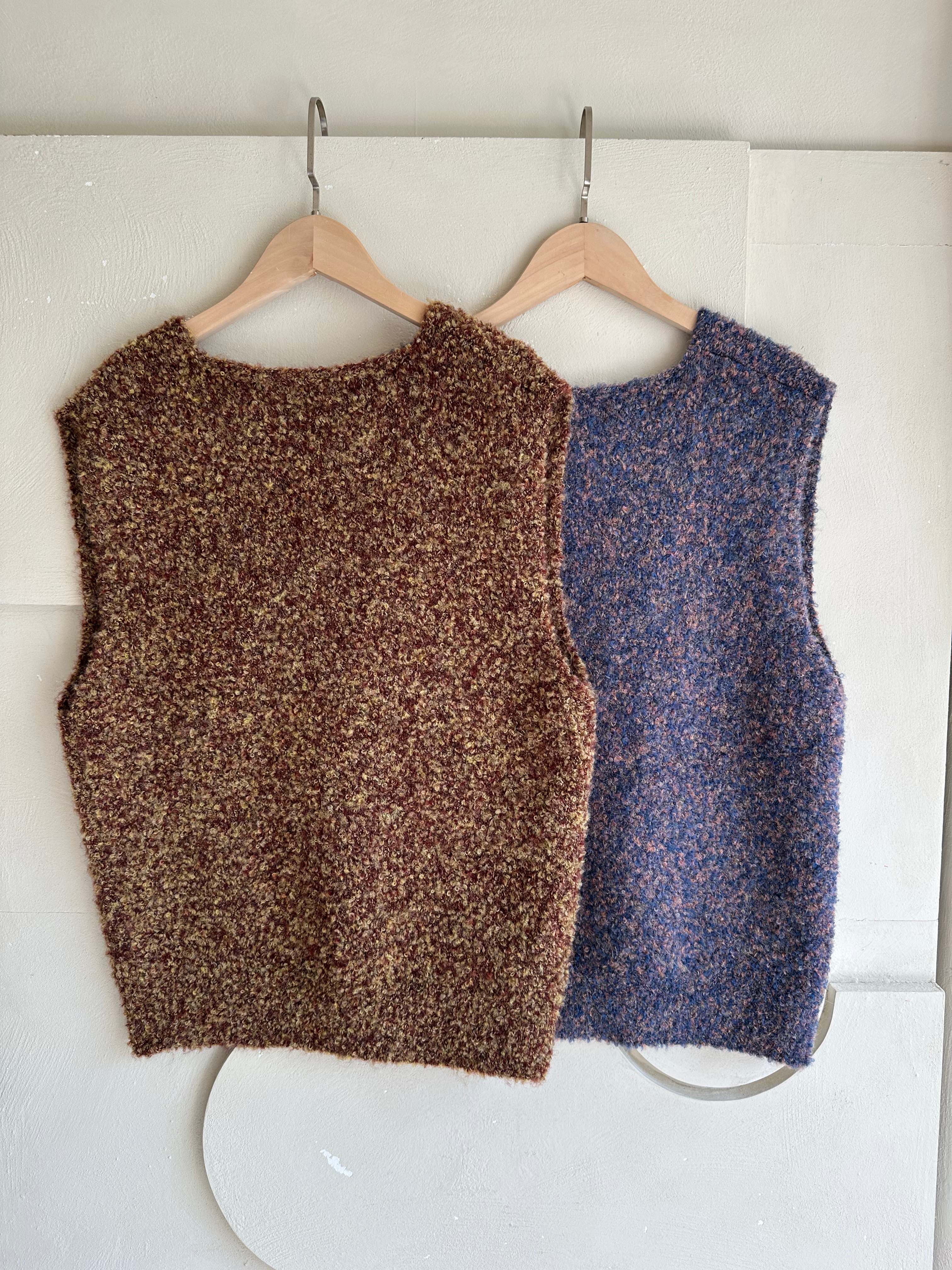 BS 混織V領背心(兩色)