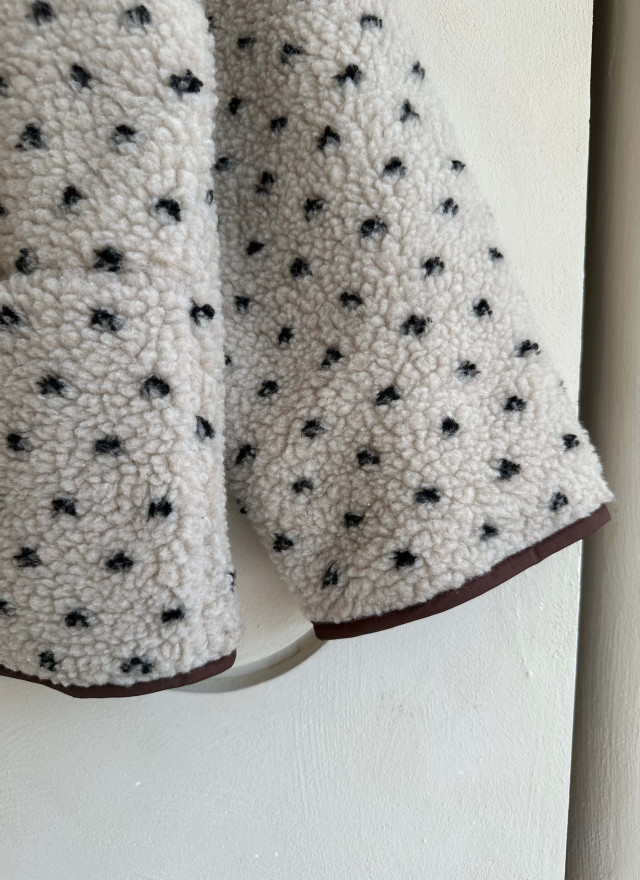 BS 圓點雙面羊羔絨外套 (雙面可穿)-兩色