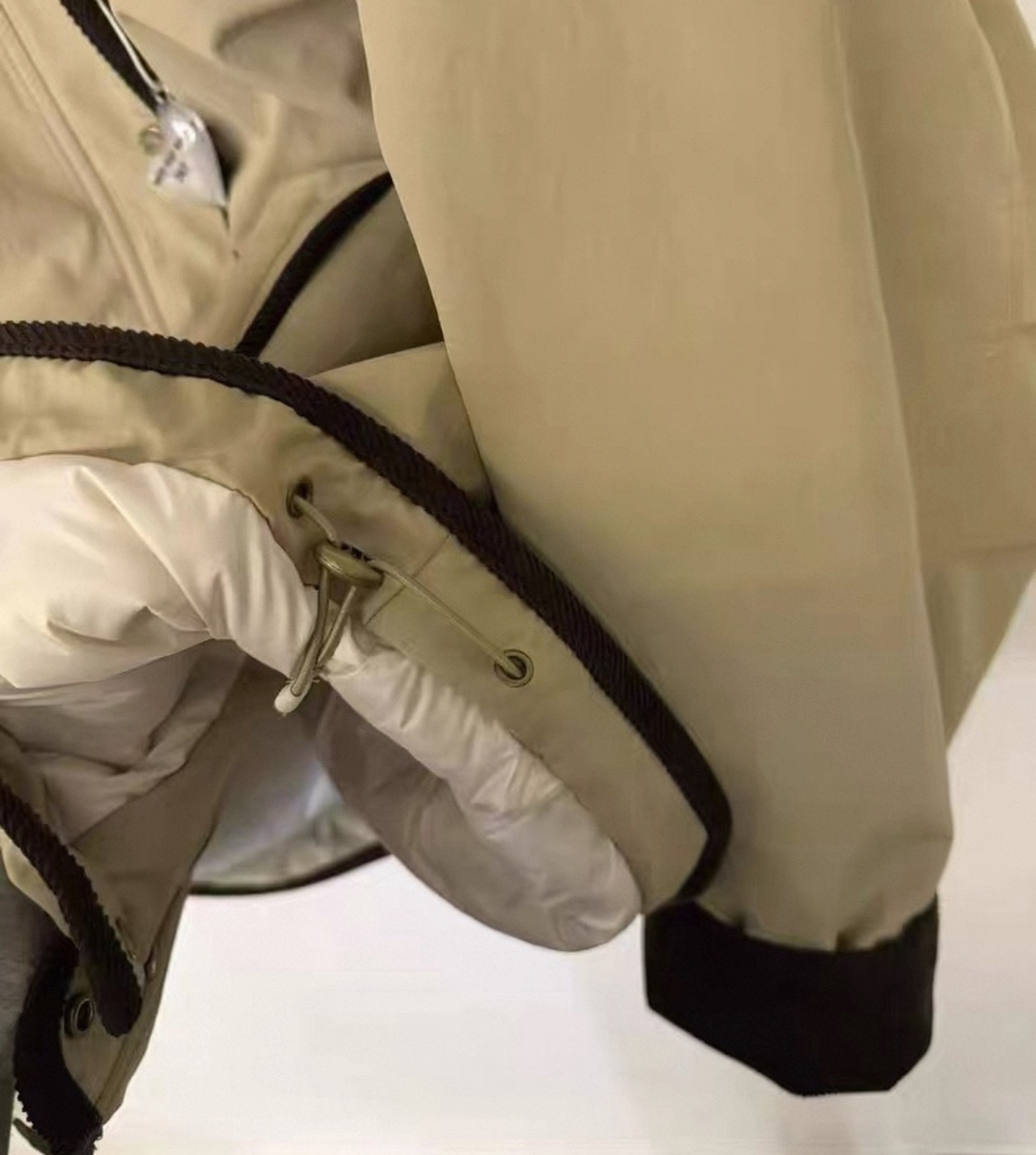 韓國撞色鴨絨外套-毛領不可拆