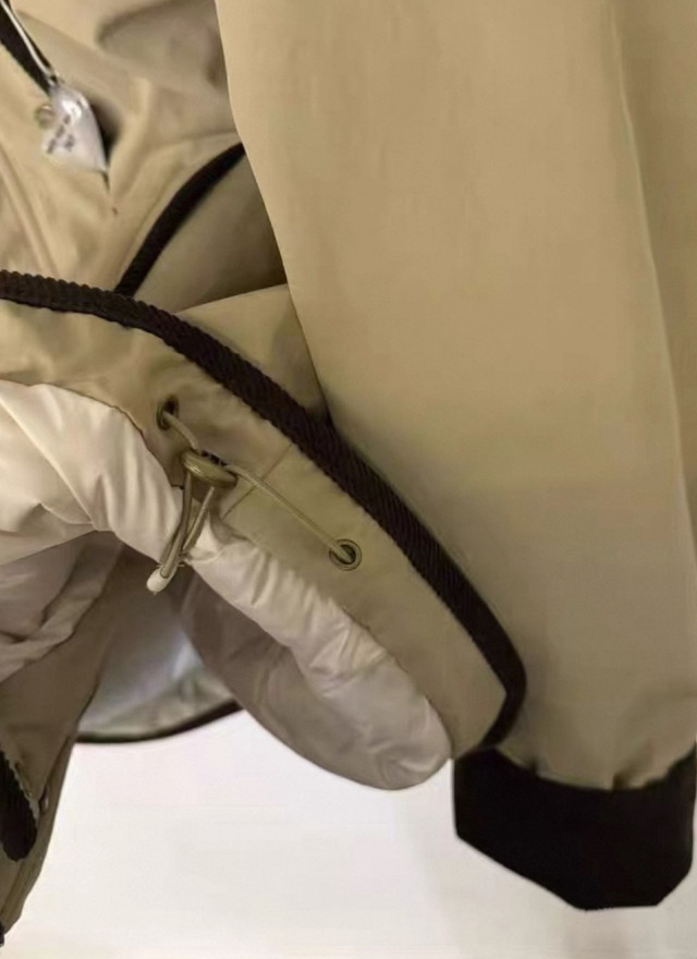 韓國撞色鴨絨外套-毛領不可拆