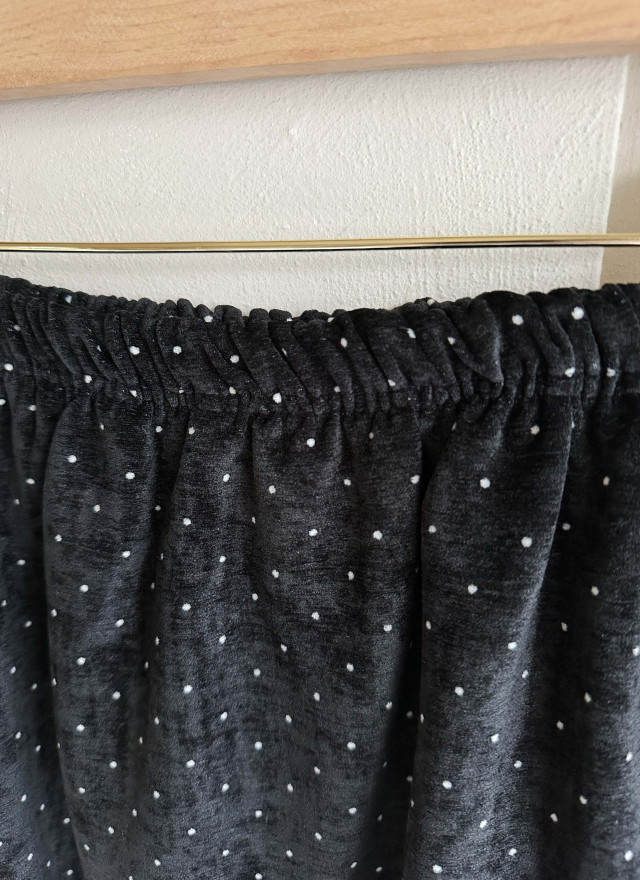 BS波點荷葉邊長裙(兩色)