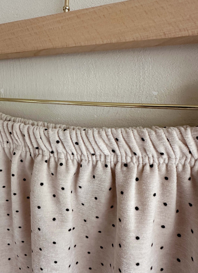 BS波點荷葉邊長裙(兩色)