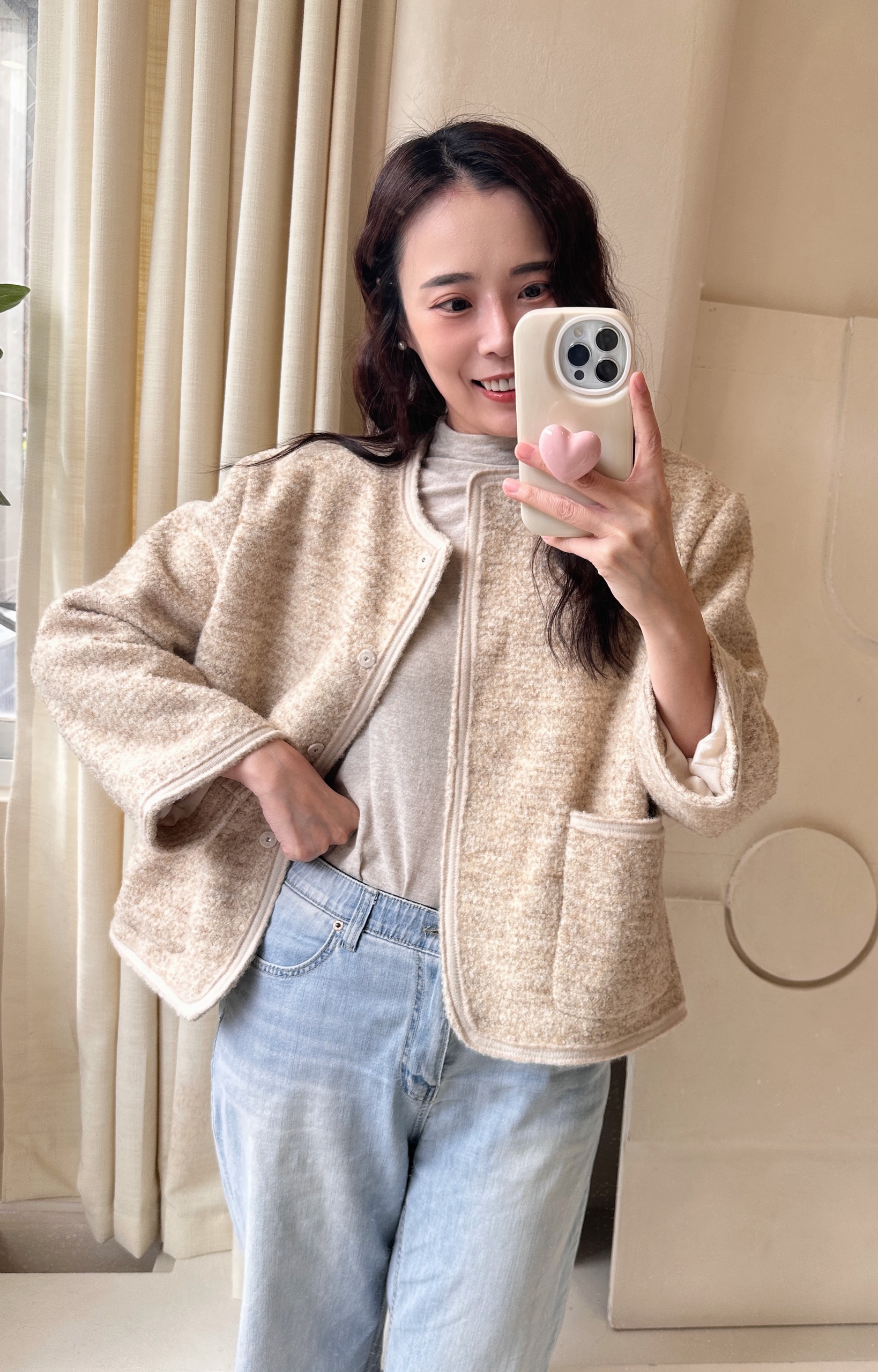 BS溫潤混織小香羊毛外套