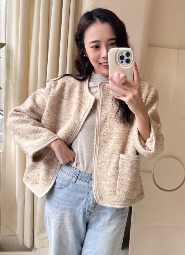 BS溫潤混織小香羊毛外套