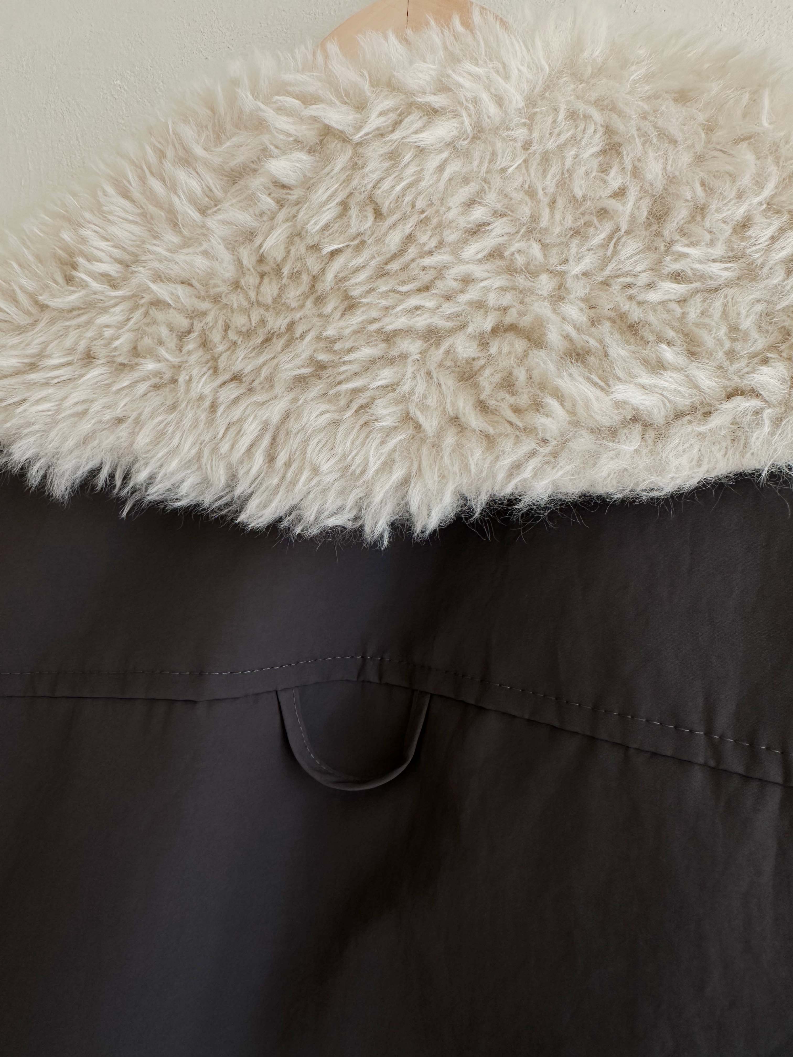 韓國撞色鴨絨外套-毛領不可拆