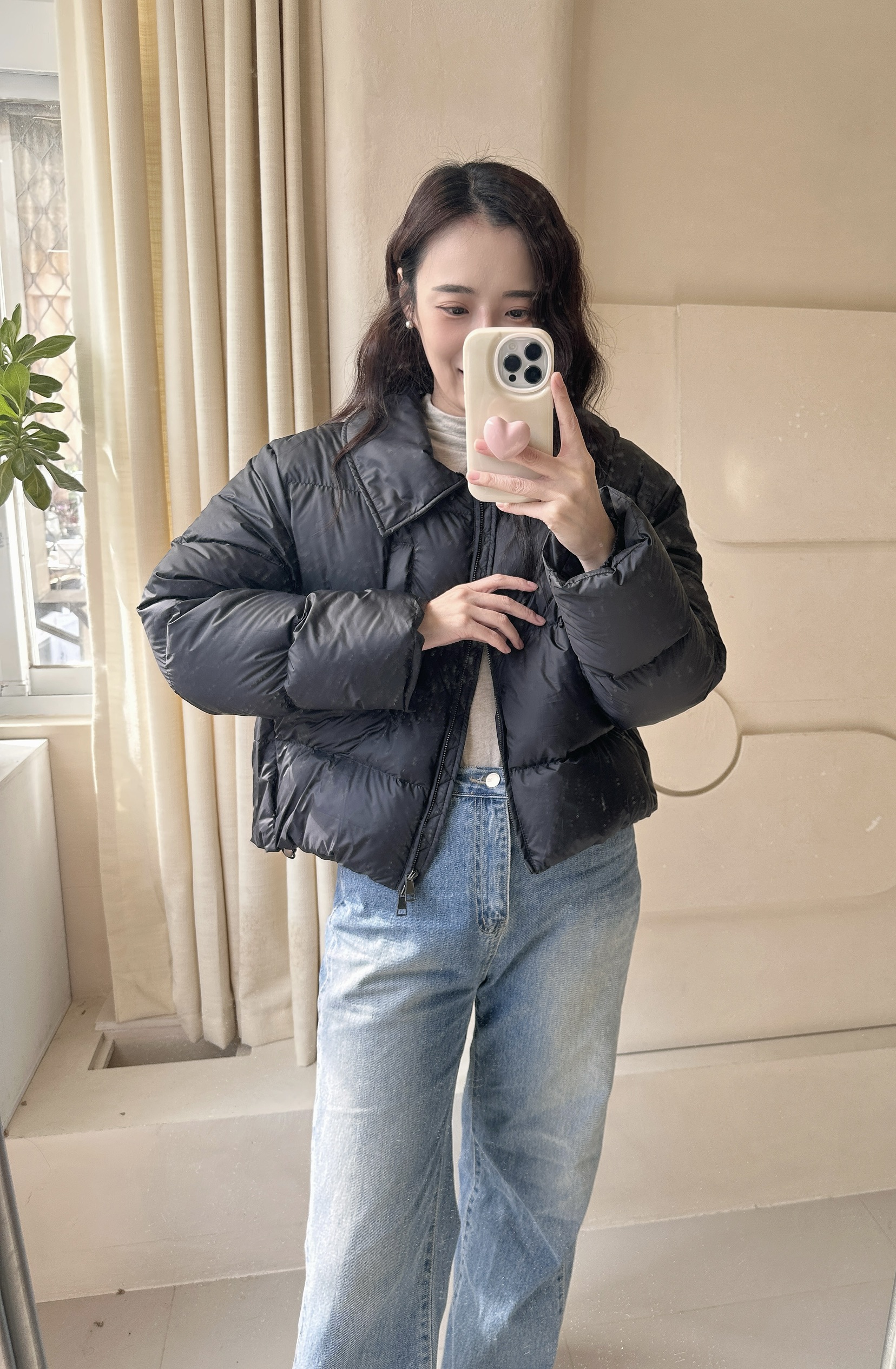 BS韓國可拆毛領鴨絨外套(兩色)-高度保暖