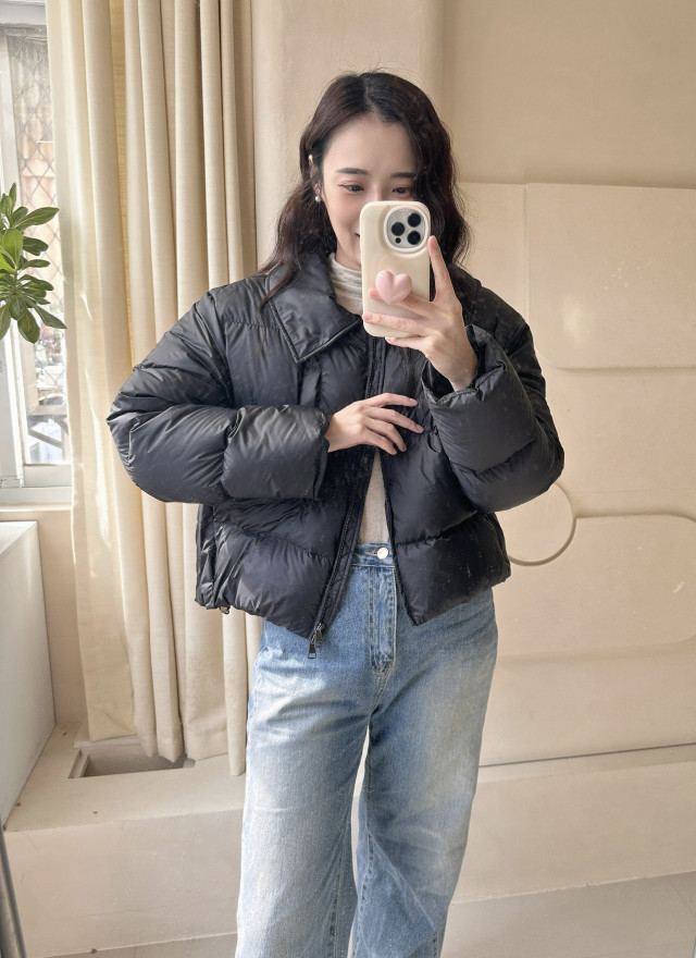 BS韓國可拆毛領鴨絨外套(兩色)-高度保暖