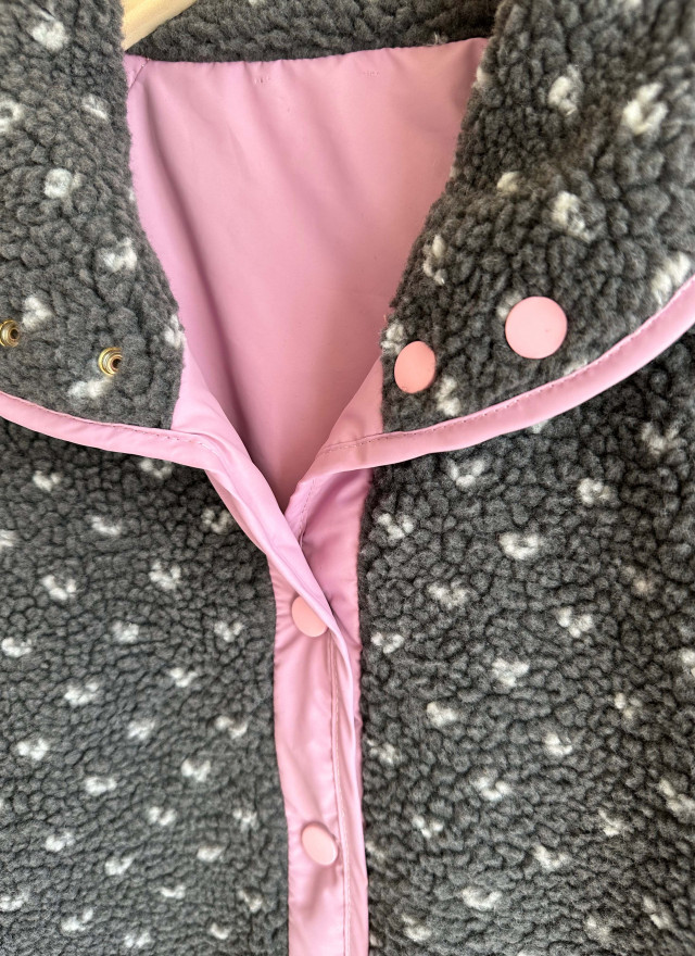 BS 圓點雙面羊羔絨外套 (雙面可穿)-兩色