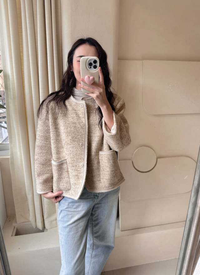 BS溫潤混織小香羊毛外套