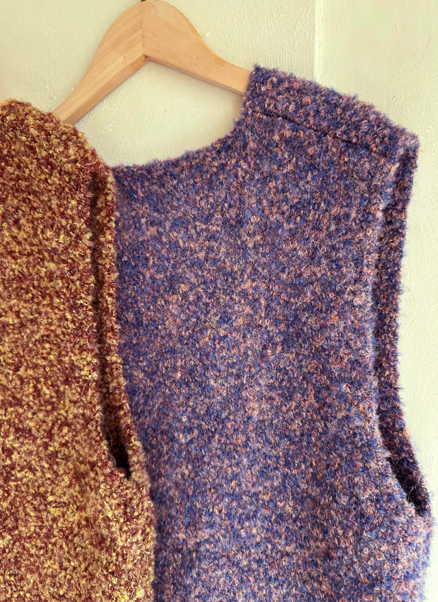 BS 混織V領背心(兩色)