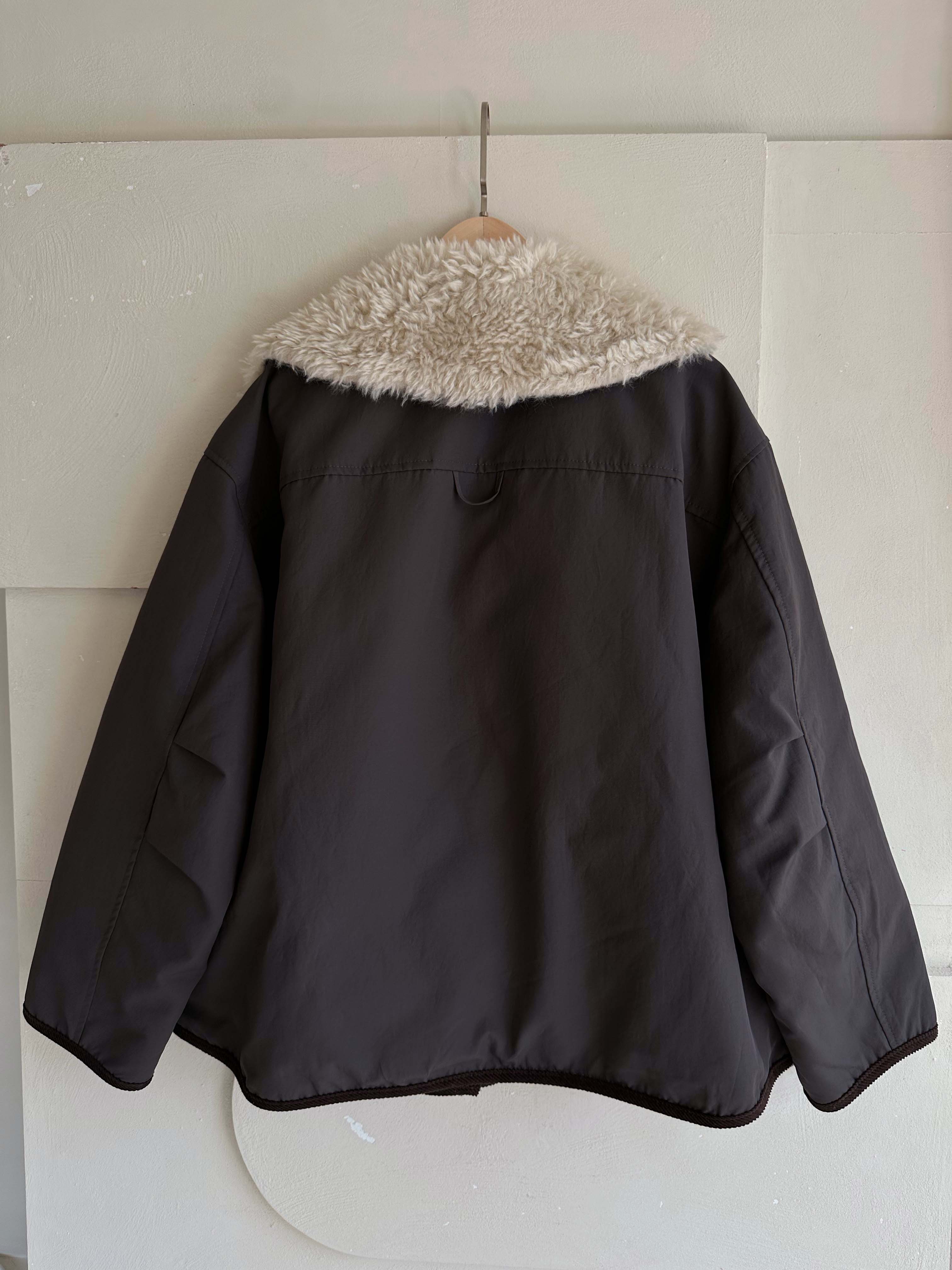 韓國撞色鴨絨外套-毛領不可拆