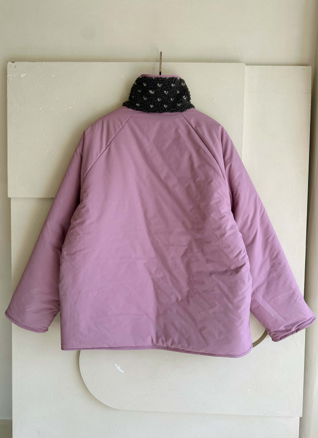 BS 圓點雙面羊羔絨外套 (雙面可穿)-兩色