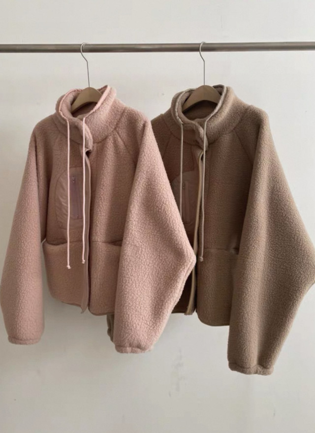 BS韓國立領羊羔絨外套(三色)