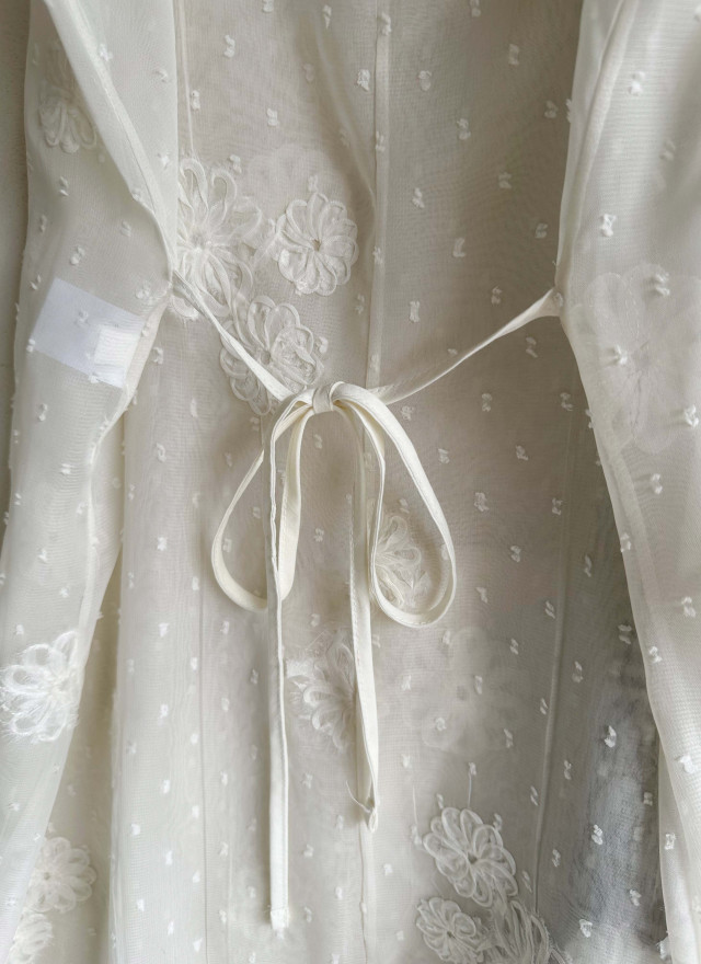 BS花卉透紗罩衫洋裝(兩色)