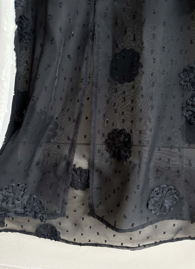 BS花卉透紗罩衫洋裝(兩色)