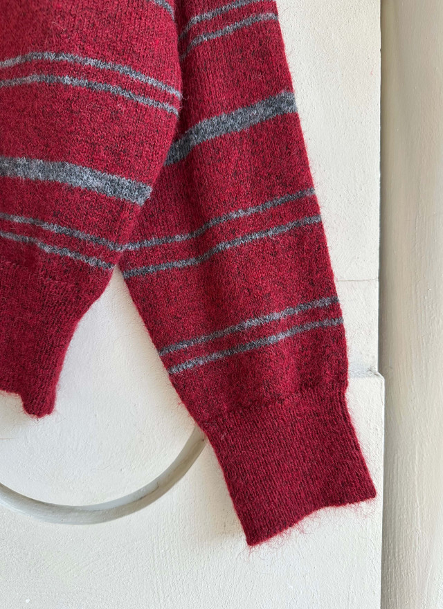 BS圓領細條針織上衣(三色)