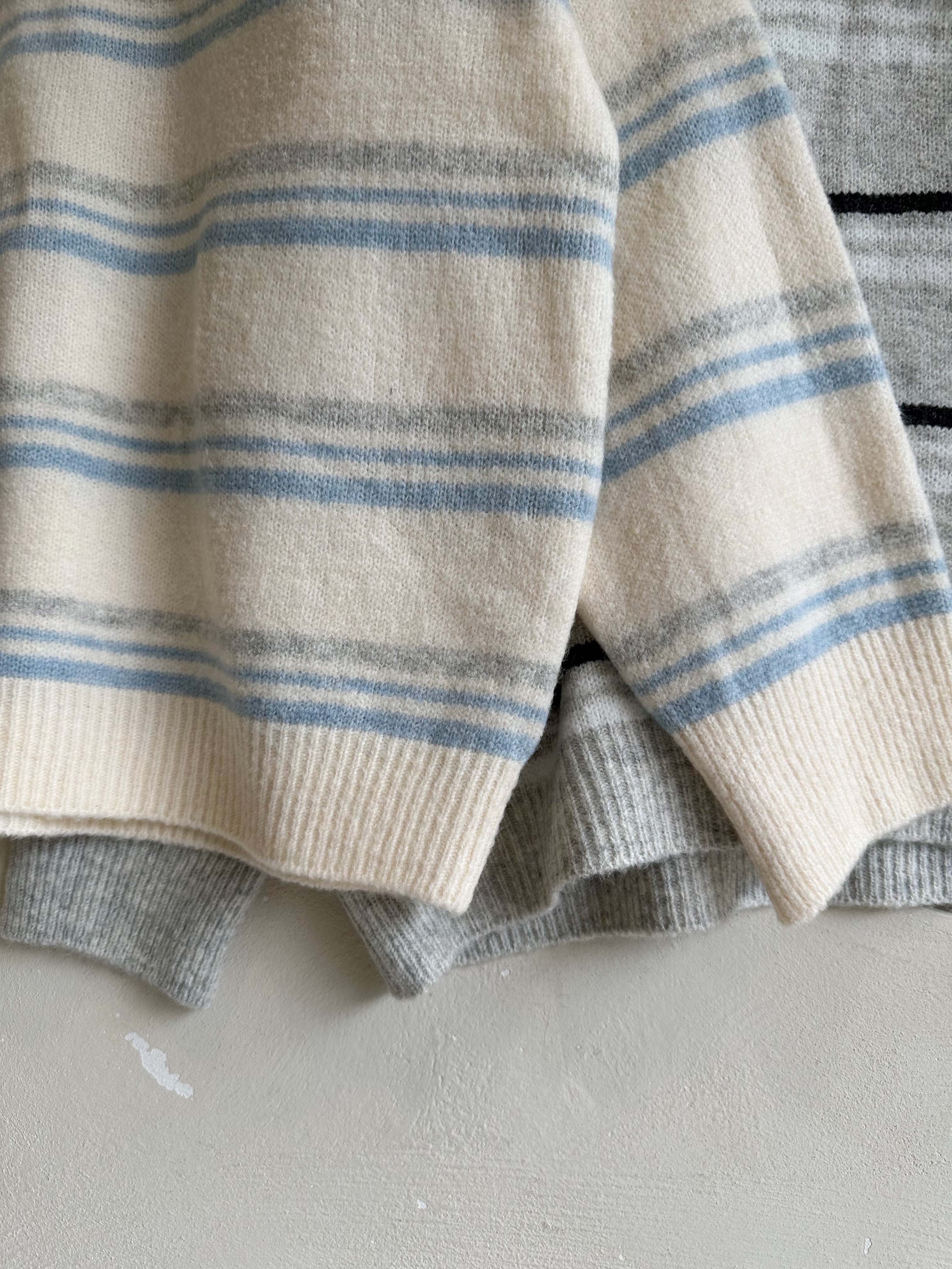 BS小領橫紋針織上衣(兩色)