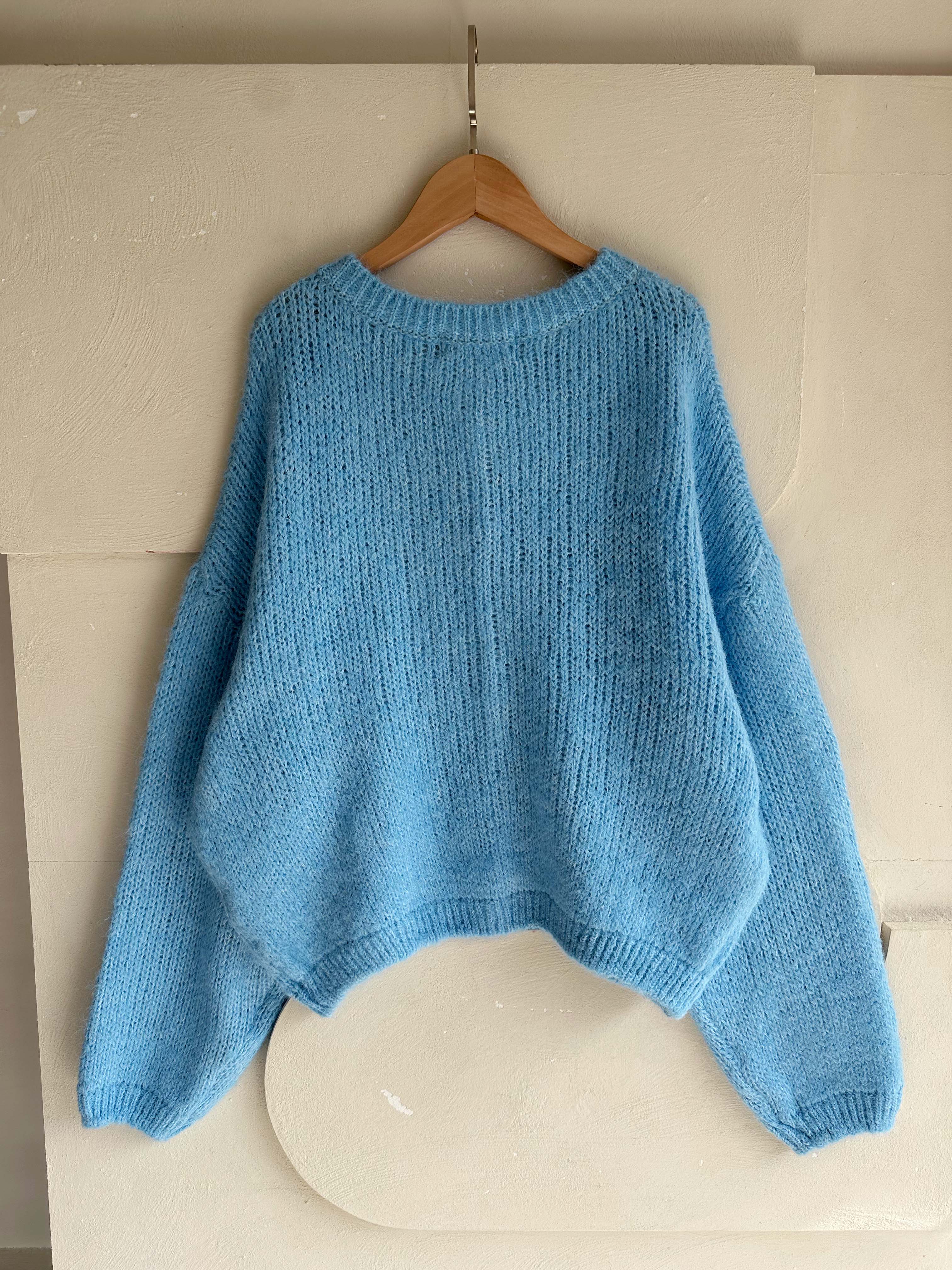 BS天藍羊絨針織外套上衣