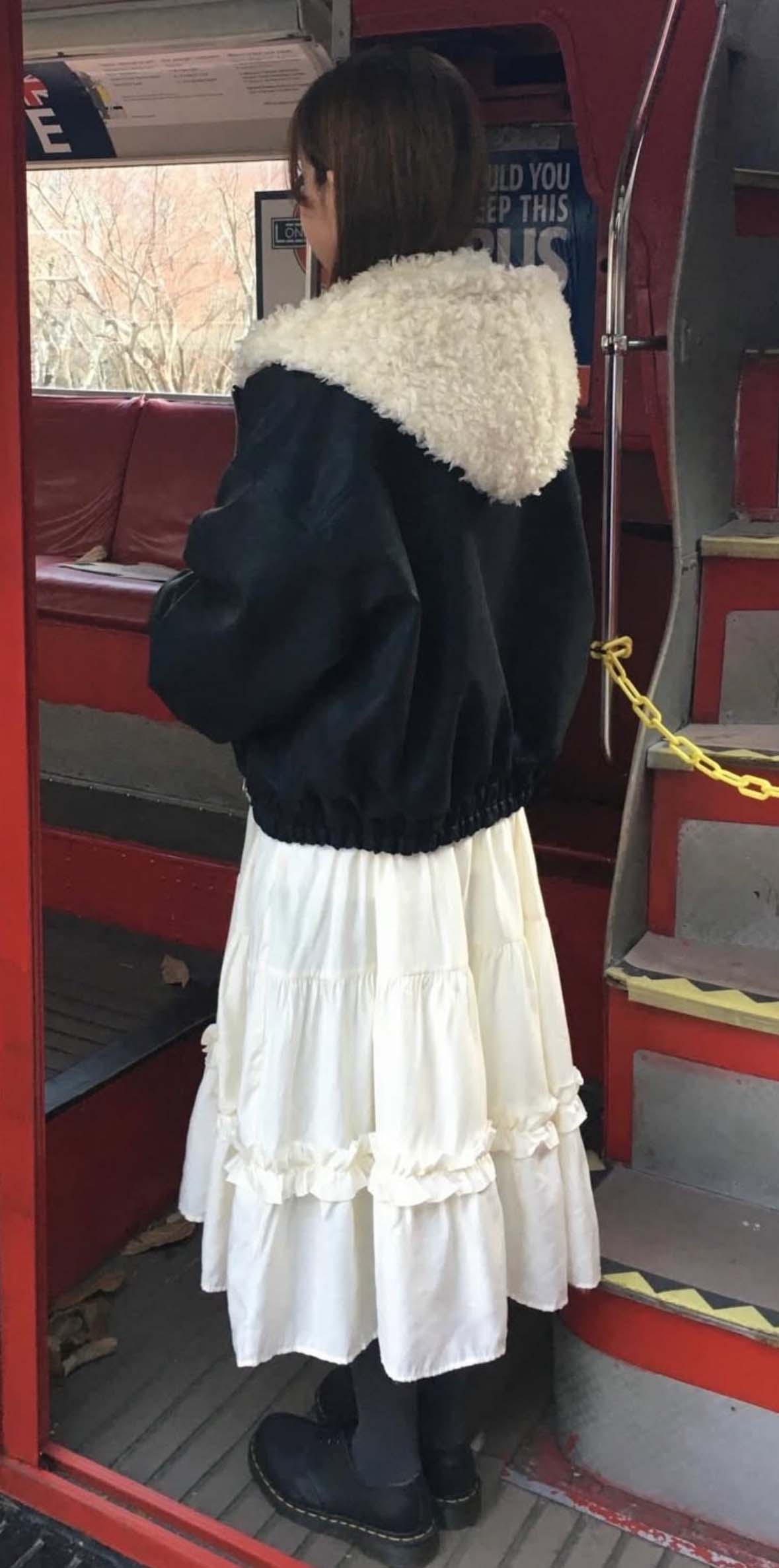 BS韓國毛絨連帽皮革夾克-連帽不可拆