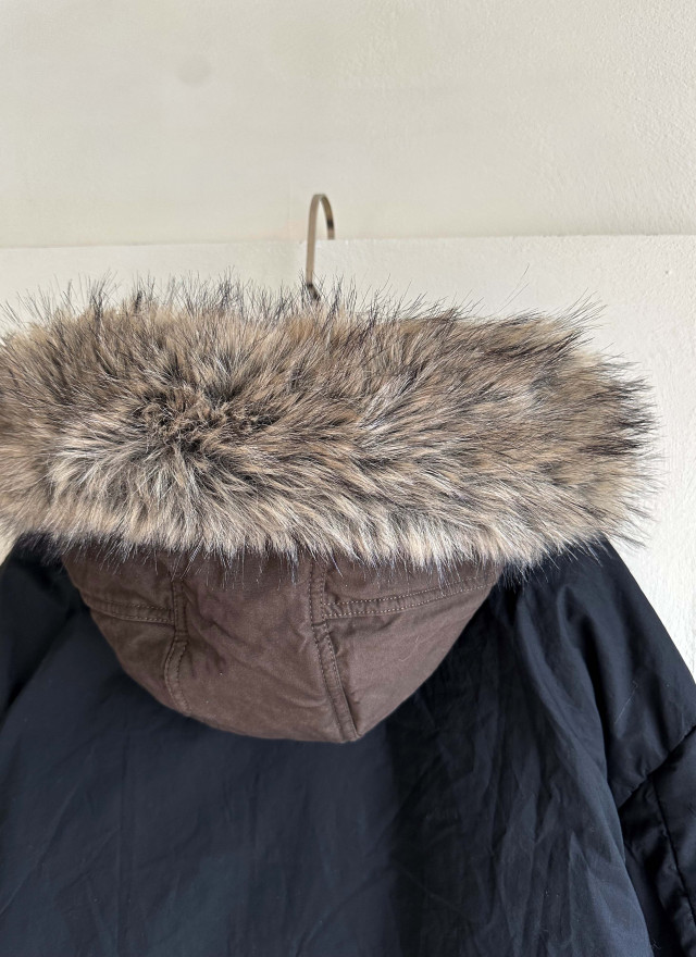 BS韓國摩卡羽絨Wellon連帽外套－毛領可拆