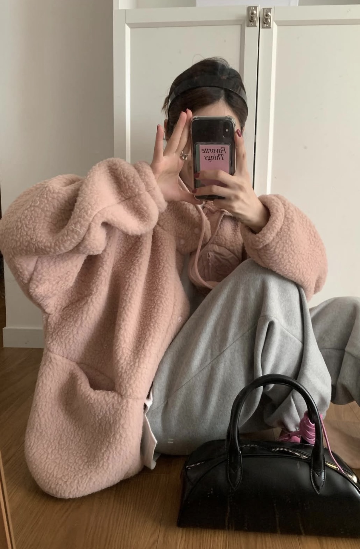 BS韓國立領羊羔絨外套(三色)