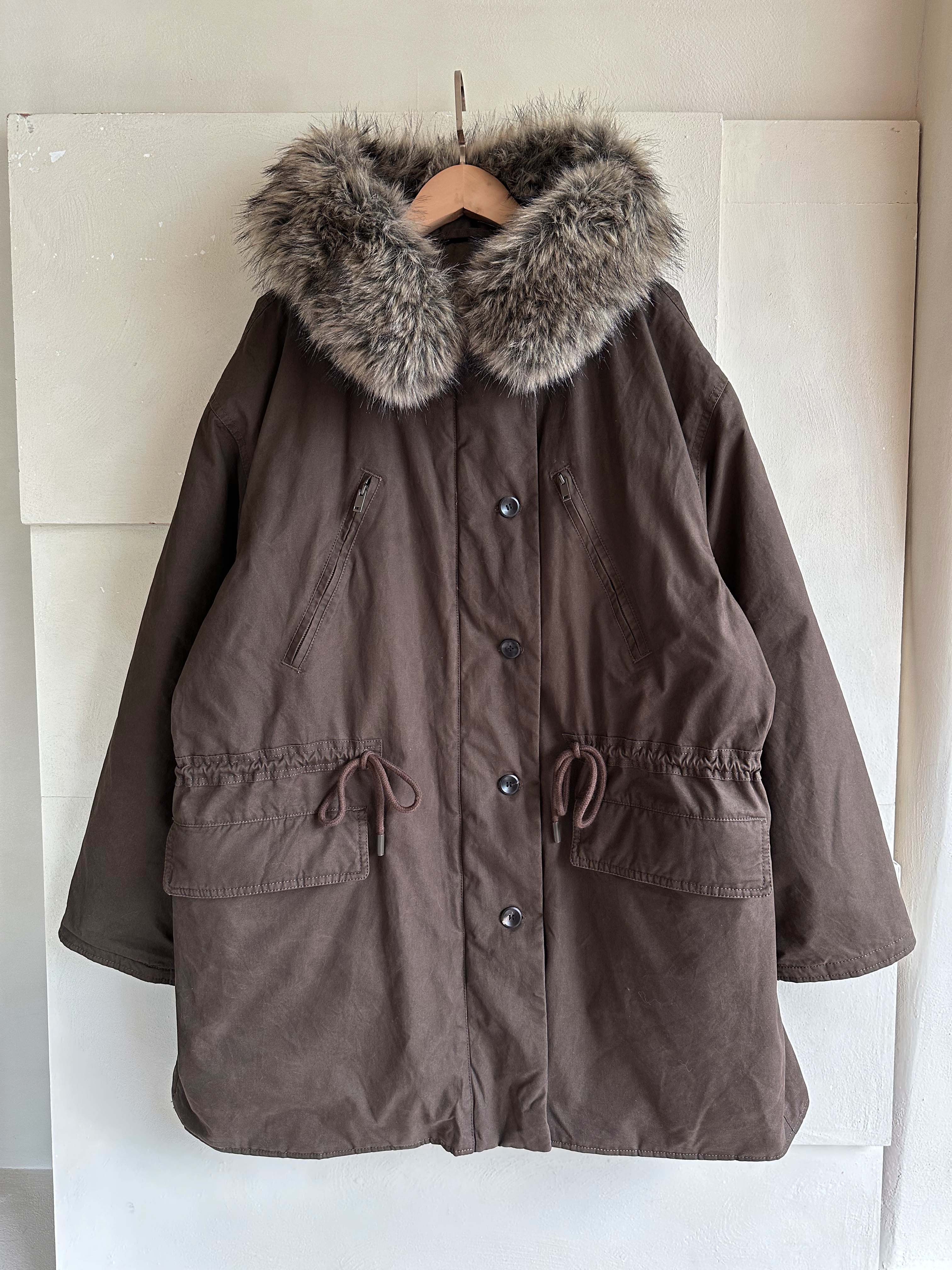 BS韓國摩卡羽絨Wellon連帽外套－毛領可拆