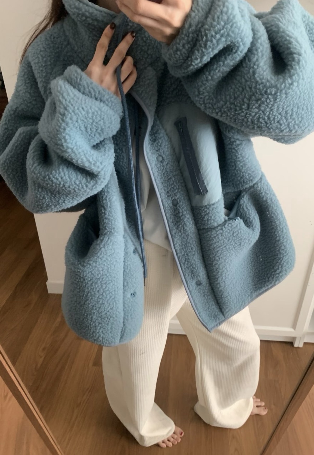 BS韓國立領羊羔絨外套(三色)