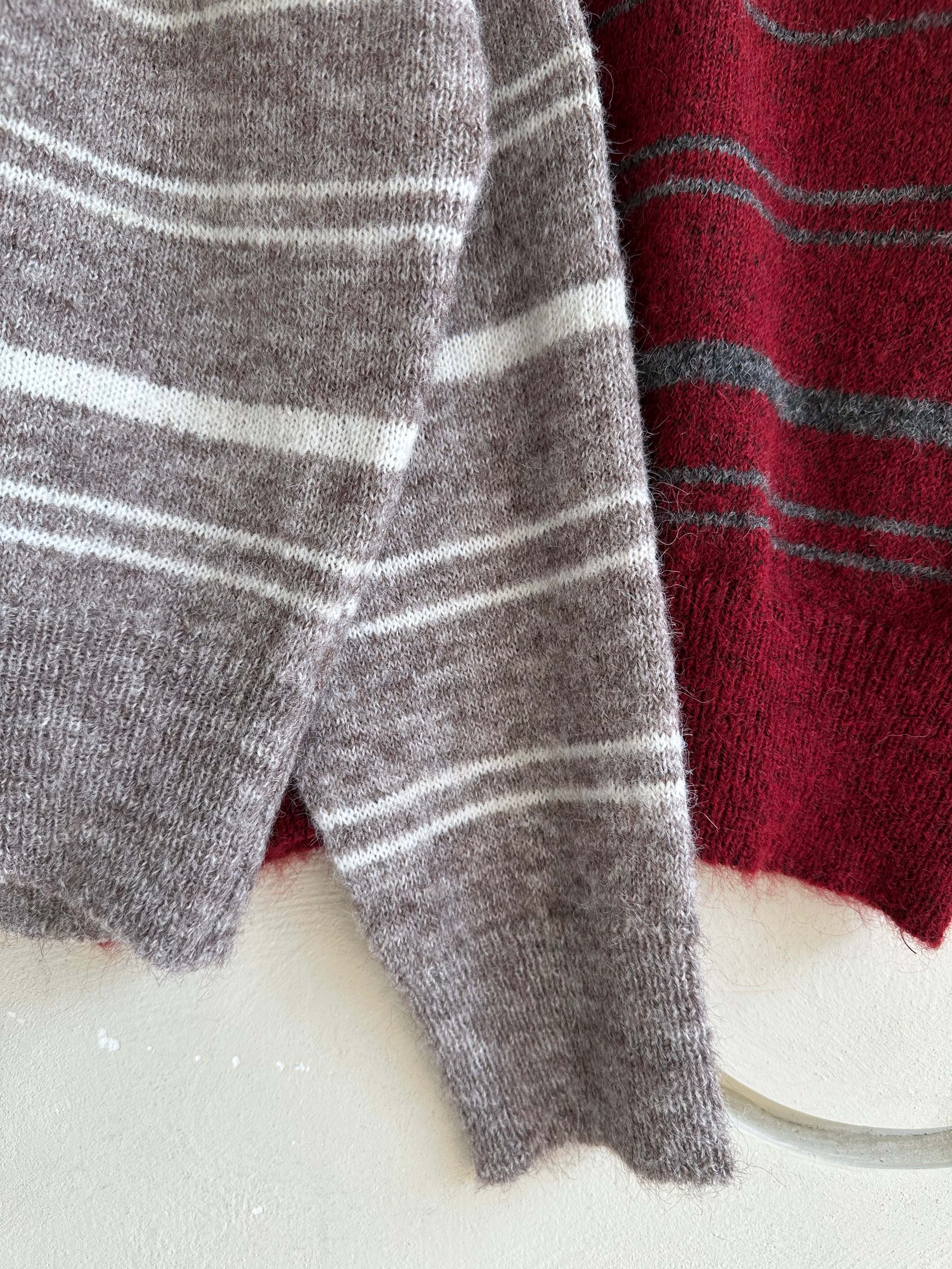 BS圓領細條針織上衣(三色)