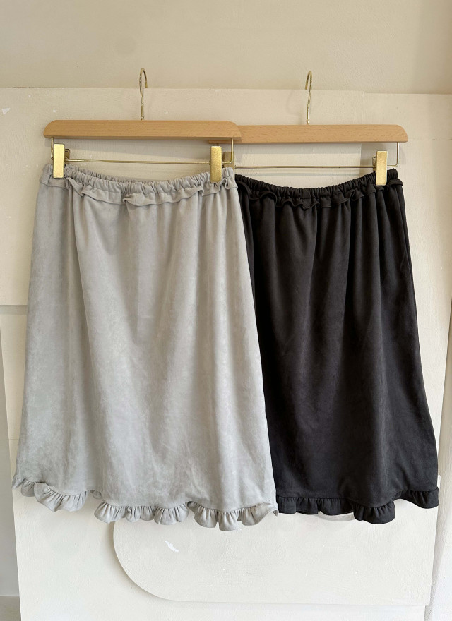 BS抽繩垂墜荷葉裙(兩色)