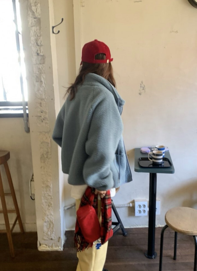 BS韓國立領羊羔絨外套(三色)