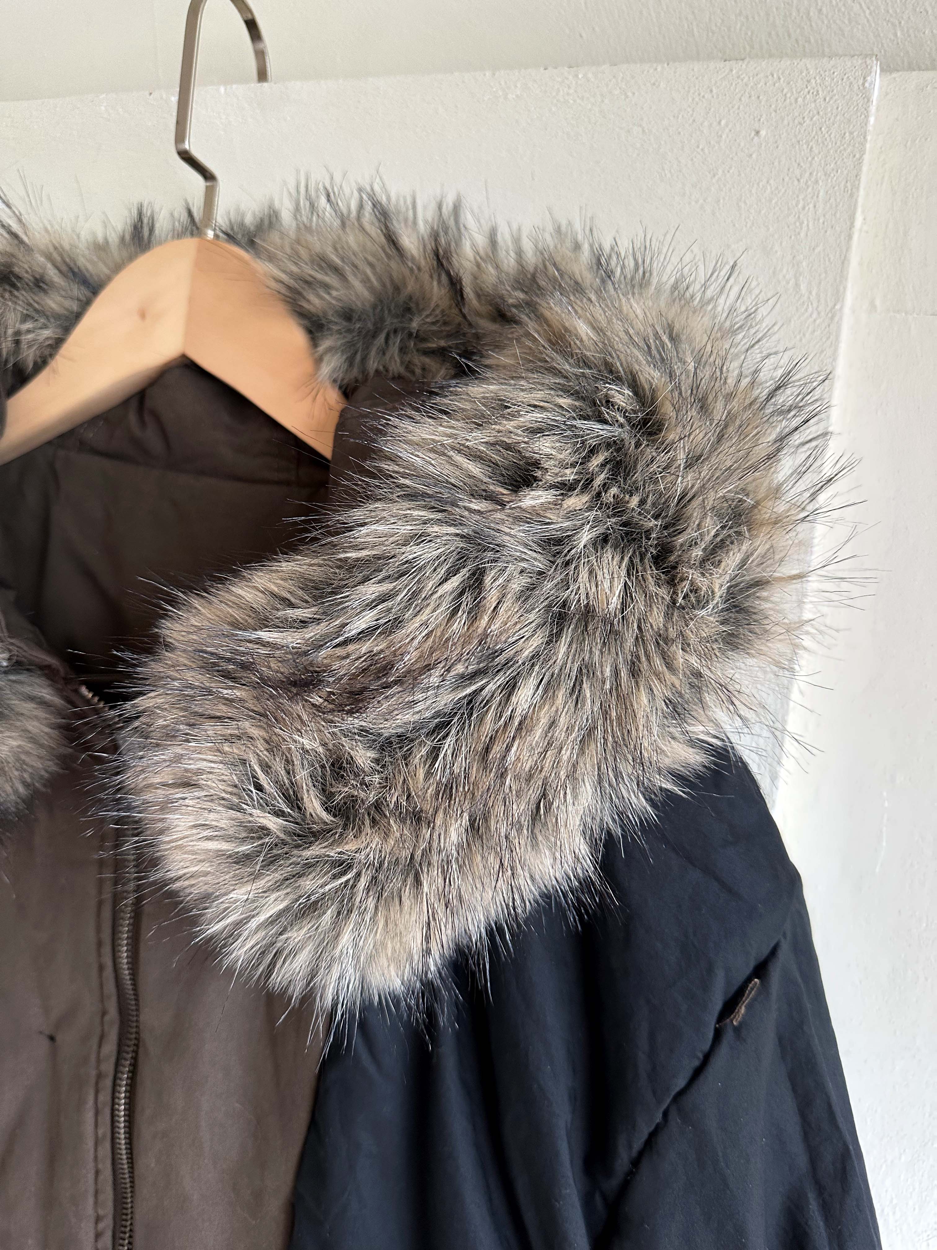 BS韓國摩卡羽絨Wellon連帽外套－毛領可拆