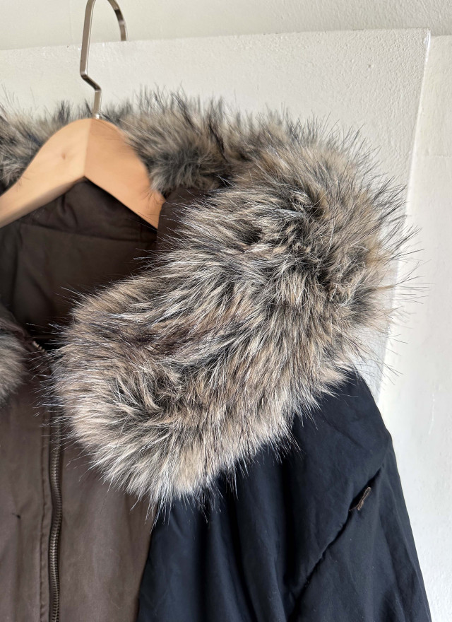 BS韓國摩卡羽絨Wellon連帽外套－毛領可拆