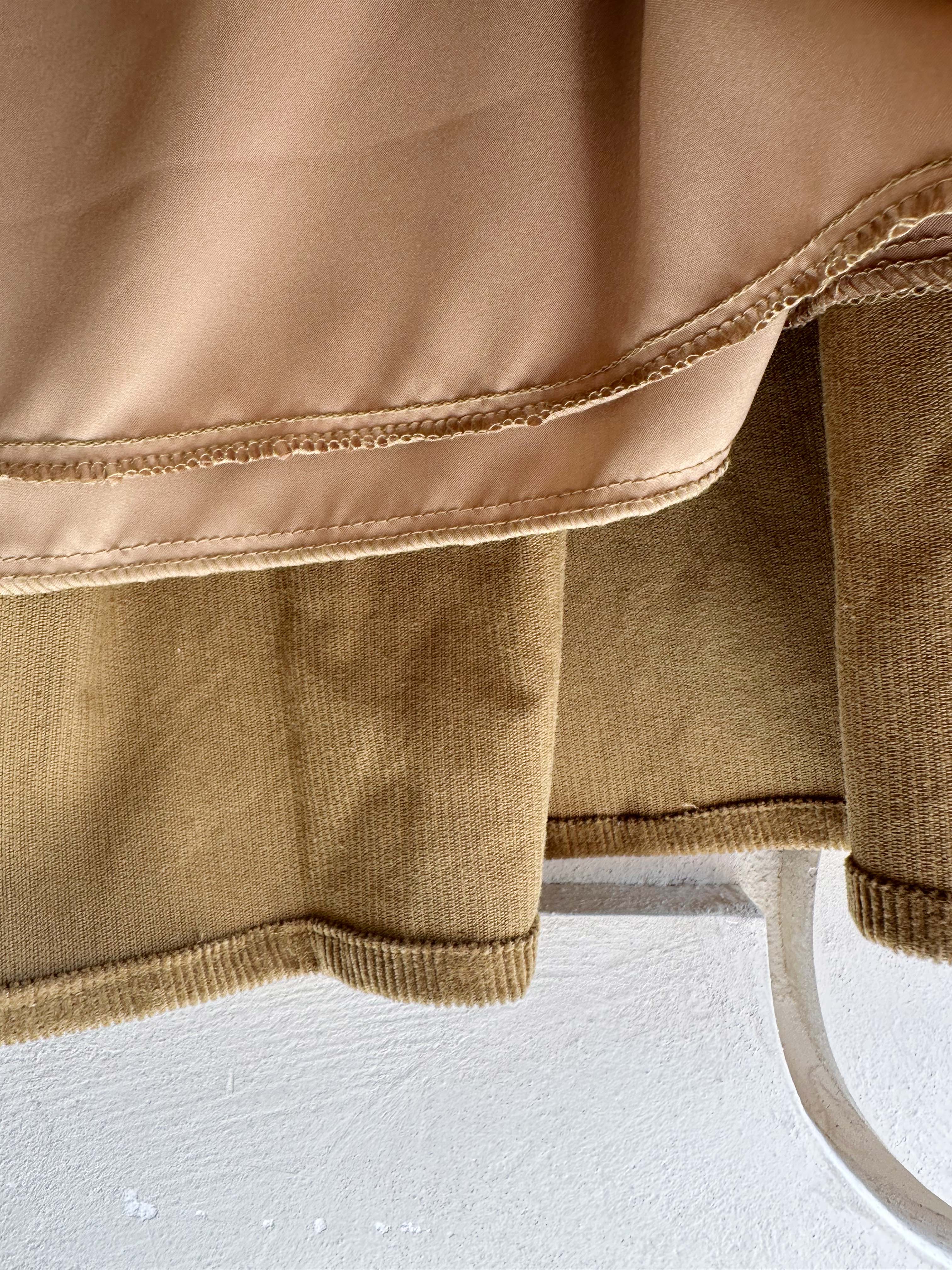 BS燈芯絨抽繩褶皺裙(兩色)