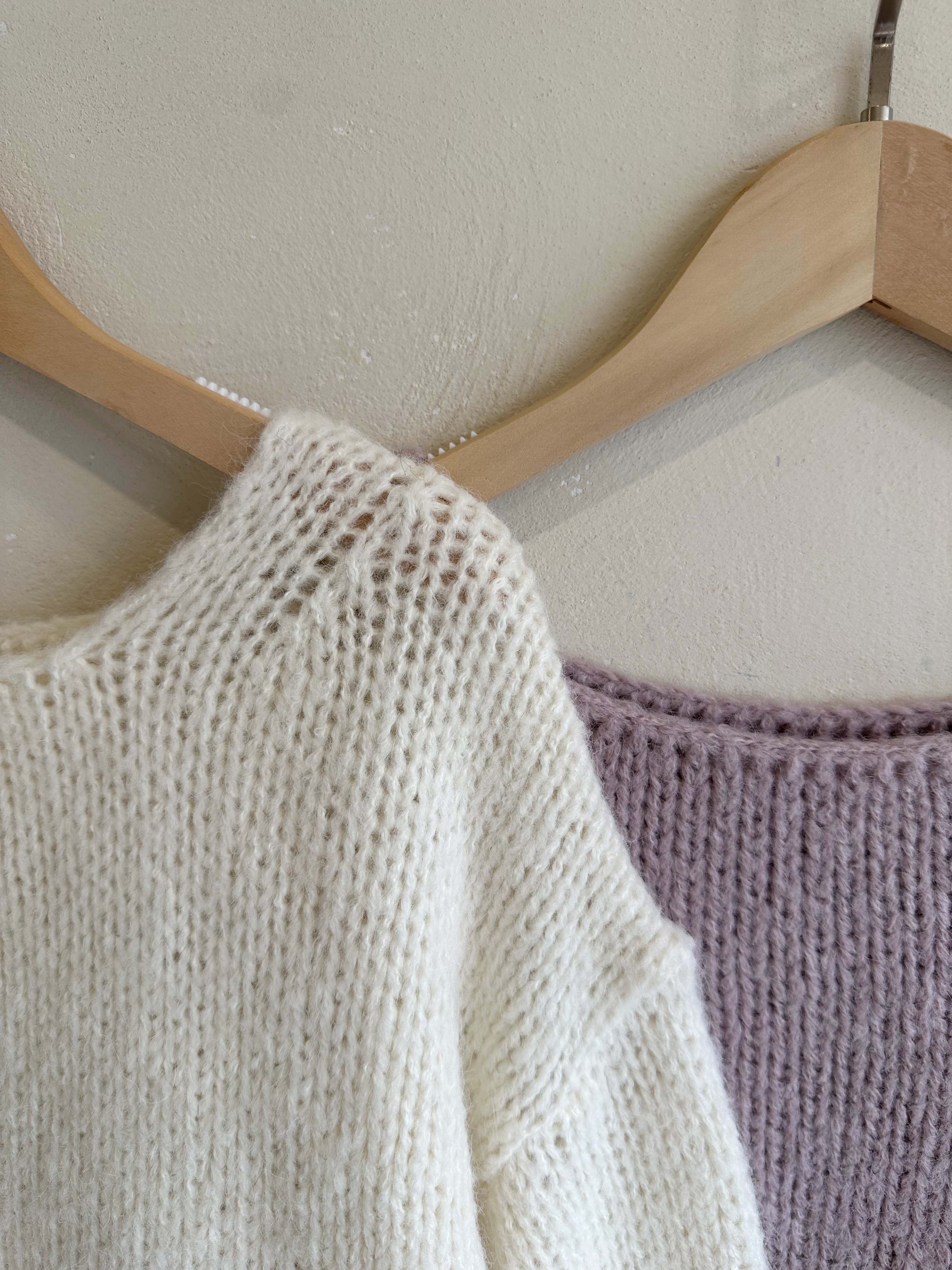 BS滾邊織紋羊絨上衣(兩色)