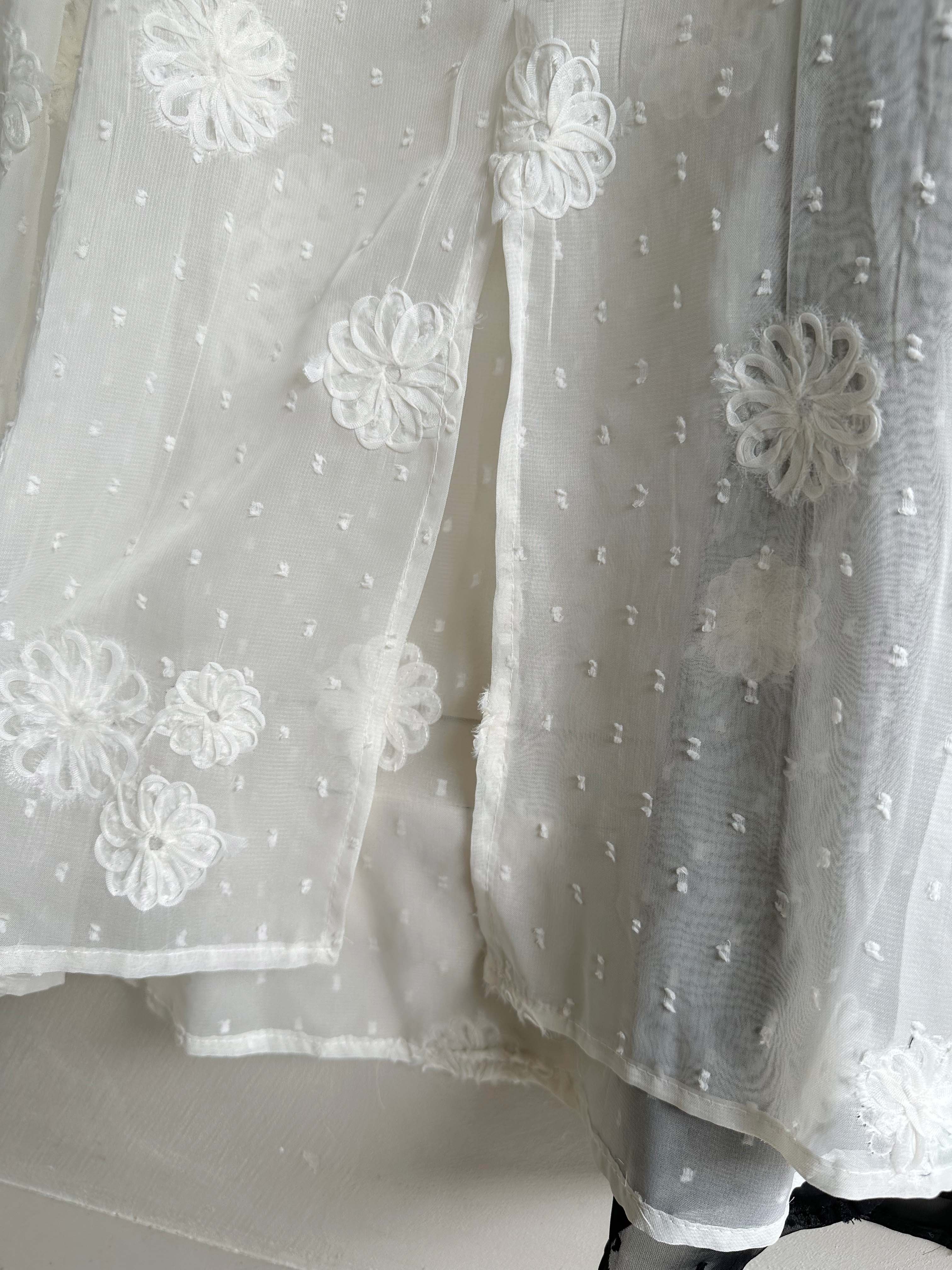 BS花卉透紗罩衫洋裝(兩色)