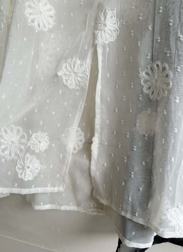 BS花卉透紗罩衫洋裝(兩色)