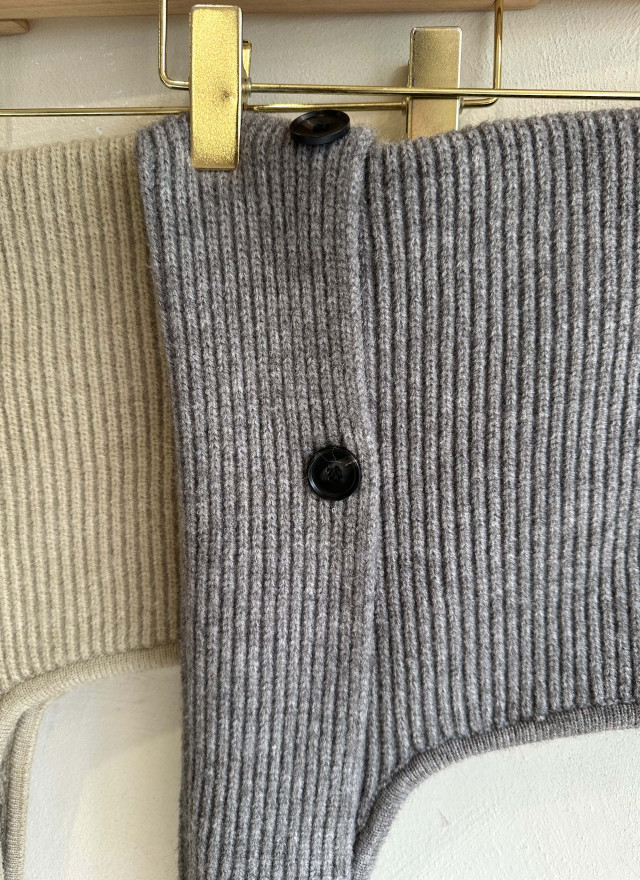 BS羅紋針織連帽圍巾(三色)