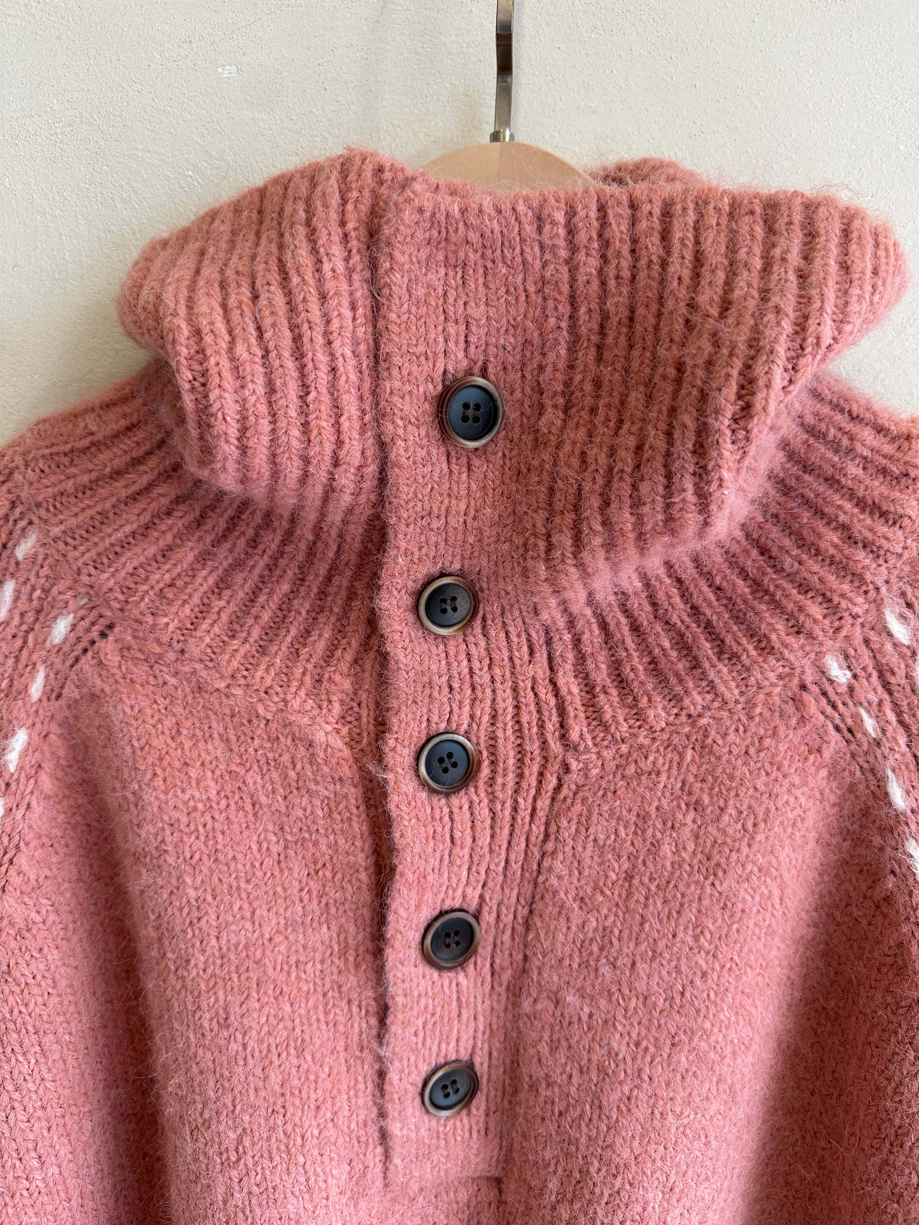 BS韓國排釦羊絨毛衣（三色）-男女皆可穿