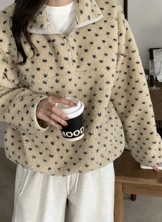 BS拉鍊立領羊羔絨上衣