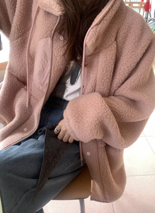 BS韓國立領羊羔絨外套(三色)