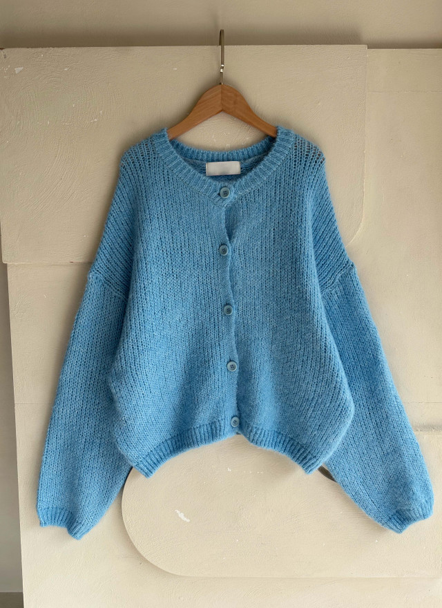 BS天藍羊絨針織外套上衣