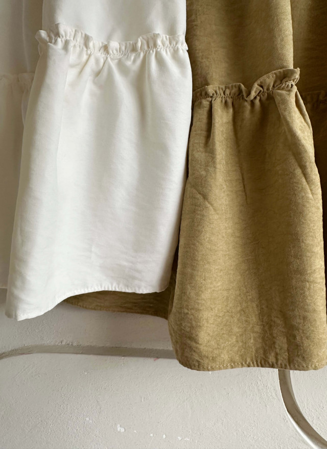 BS抽繩口袋層次裙(三色)