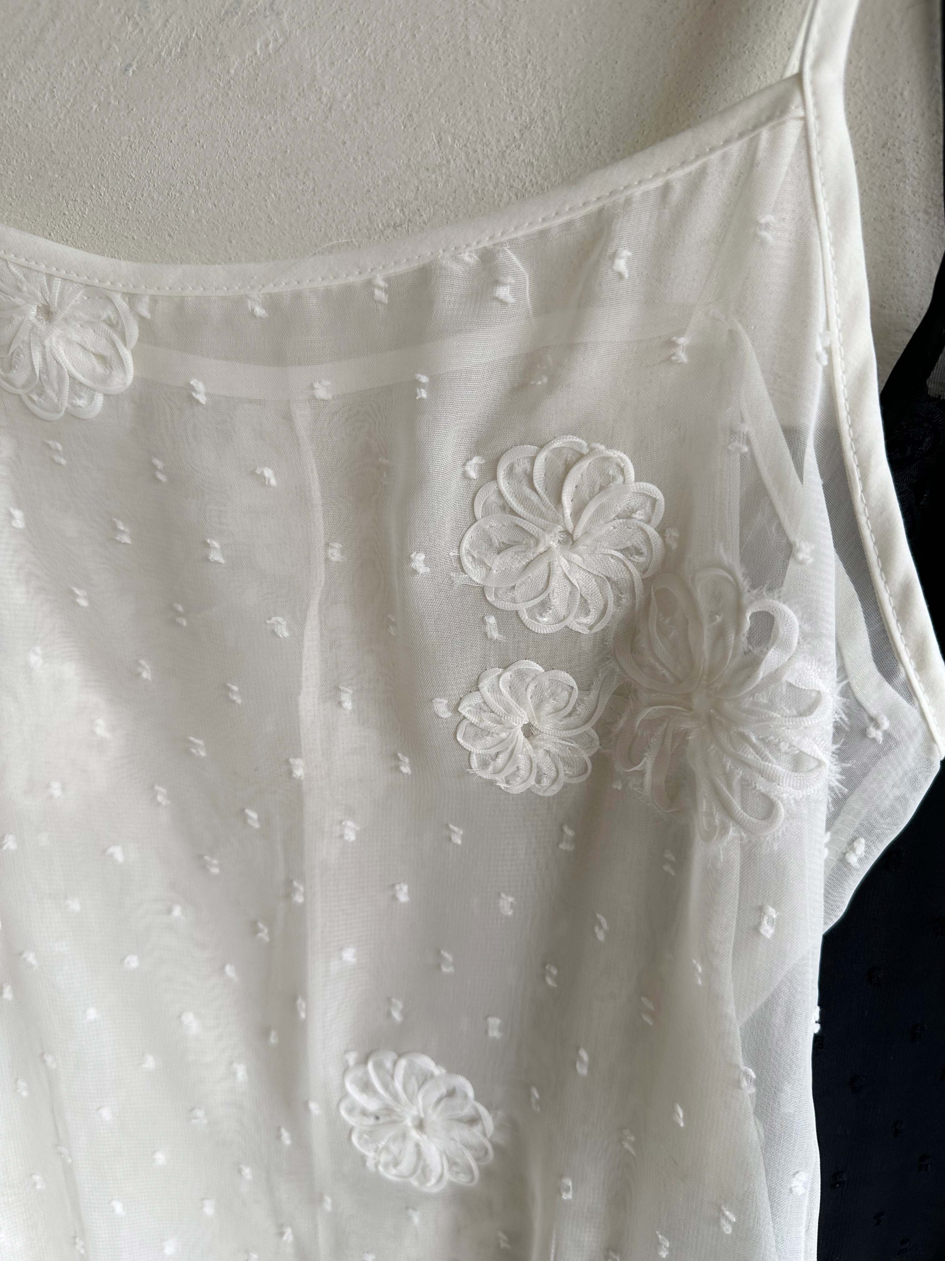 BS花卉透紗罩衫洋裝(兩色)