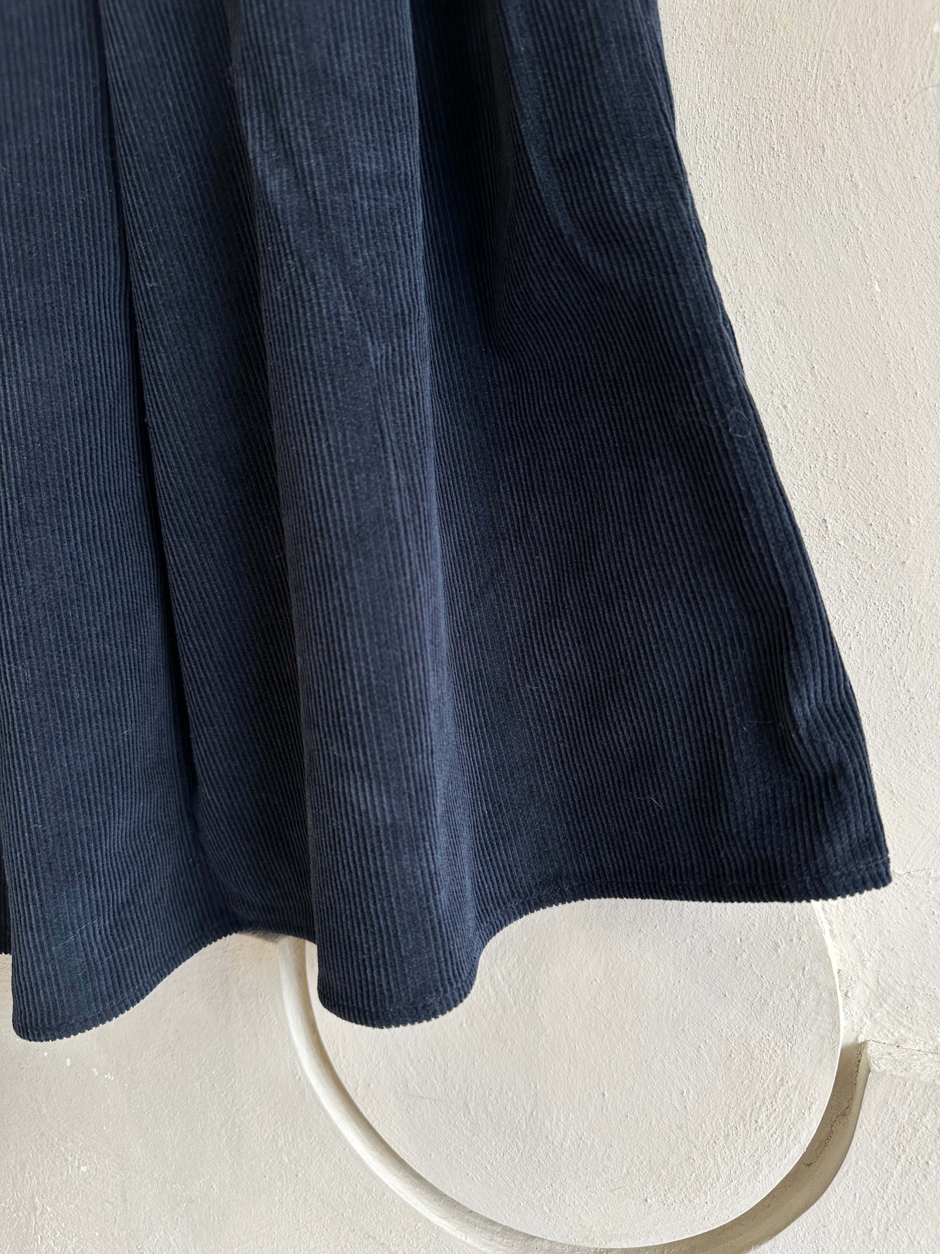 BS燈芯絨抽繩褶皺裙(兩色)