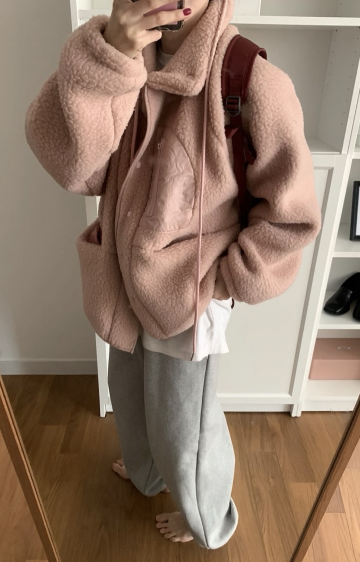 BS韓國立領羊羔絨外套(三色)