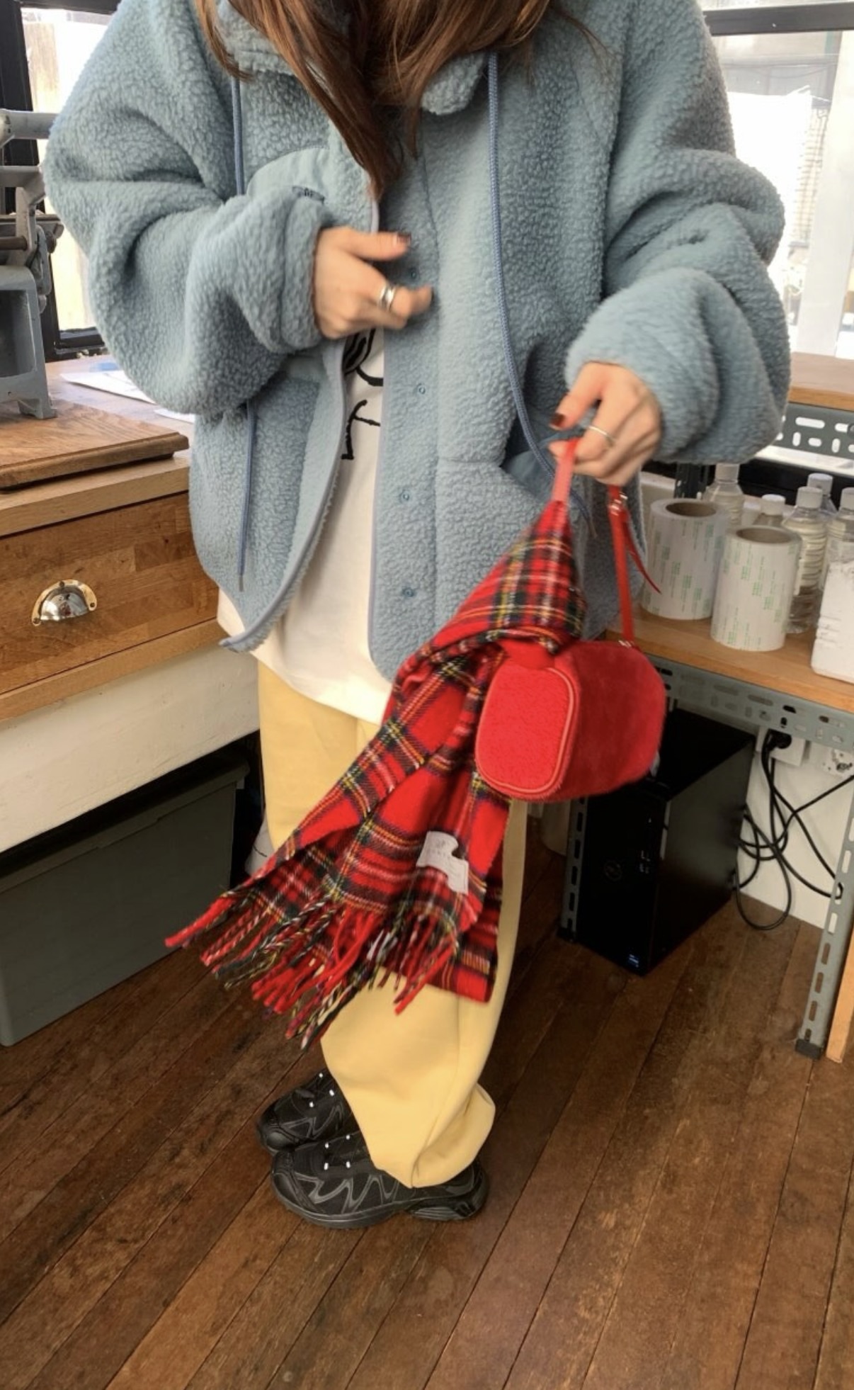 BS韓國立領羊羔絨外套(三色)