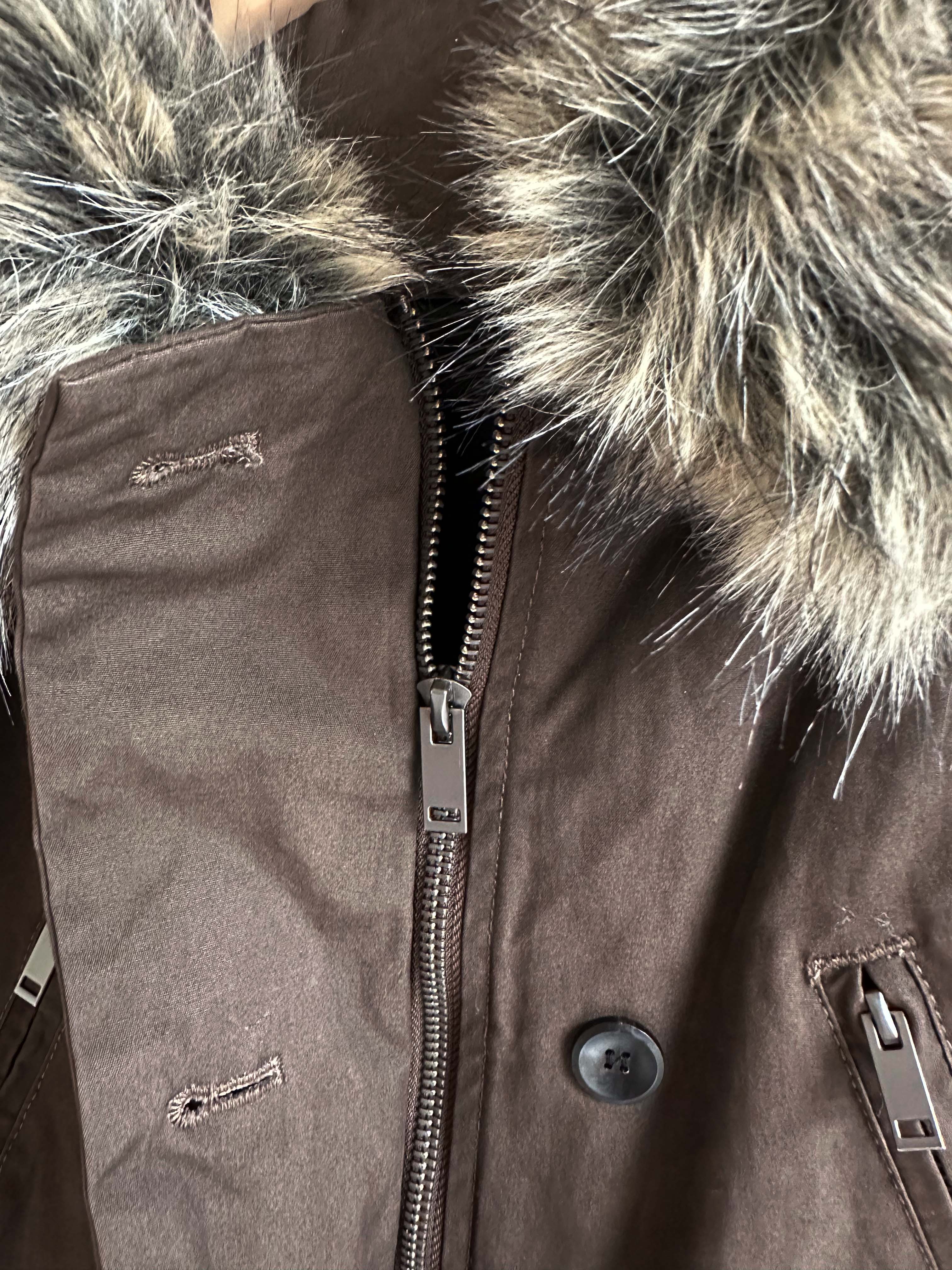 BS韓國摩卡羽絨Wellon連帽外套－毛領可拆